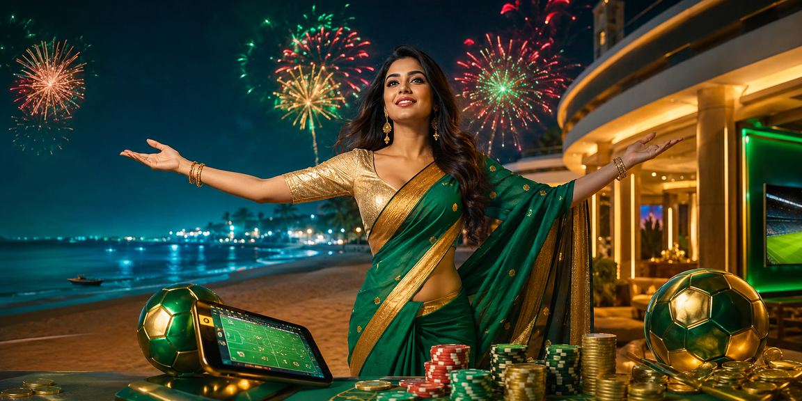 সেন্ট মার্টিনের সৈকতে ক্যাসিনো অ্যাপ ব্যবহারের দৃশ্য